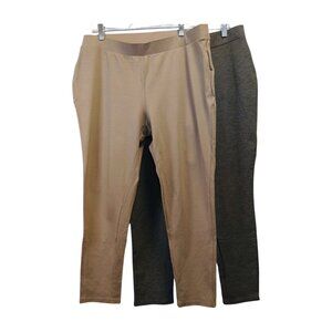 Philosophy Taupe Ponte Knit Cropped Leggings, 1X